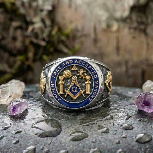 Vintage Masonic Emblem Ring