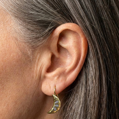 Vintage Moon Drop Earrings