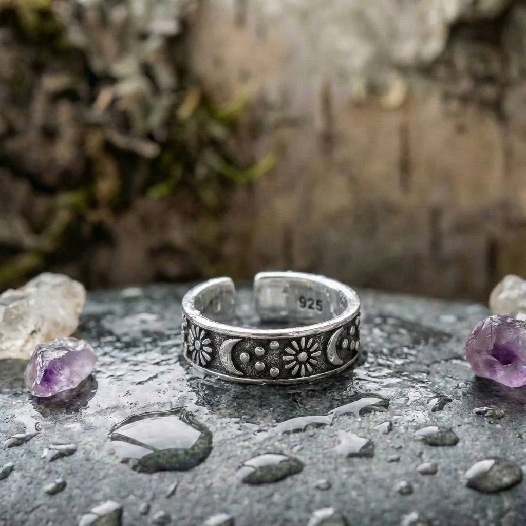 Vintage Moon Sun Ring