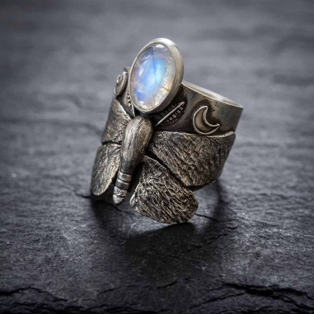 Vintage Moonstone Butterfly Ring 64767438