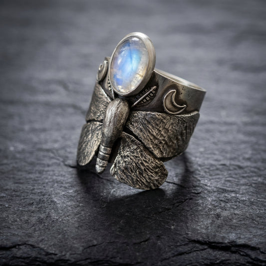 Vintage Moonstone Butterfly Ring 64767438