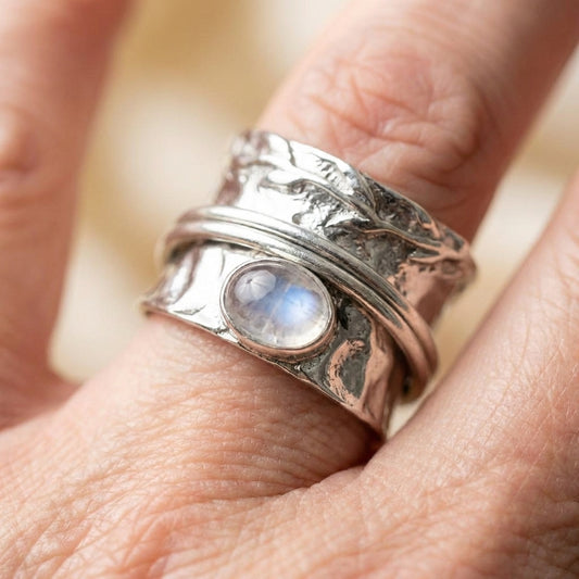 Vintage Moonstone Crystal Ring