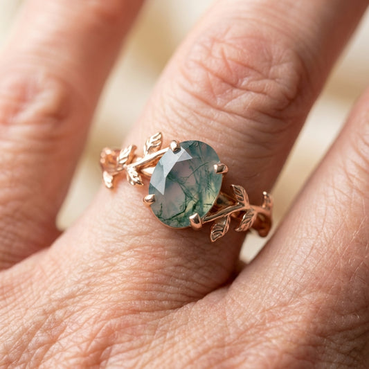 Vintage Moss Agate Ring