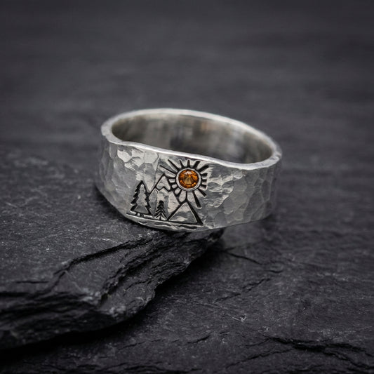 Vintage Mountain Sunset Ring 46514643