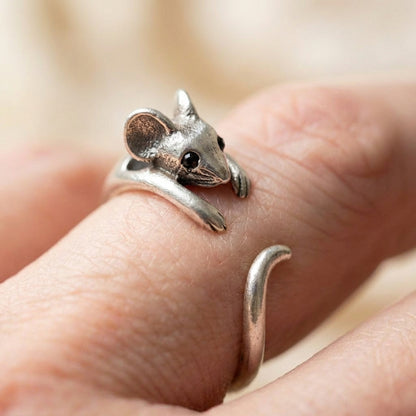 Vintage Mouse Silver Ring