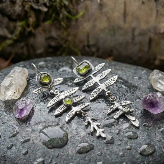 Vintage Nature Earrings In Silver