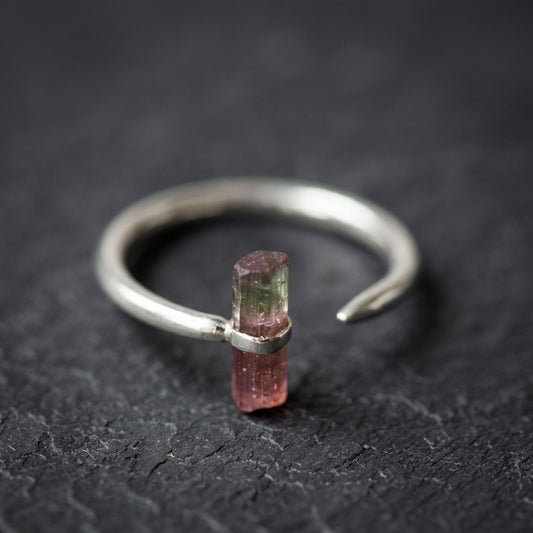 Vintage Orange Glass Open Ring