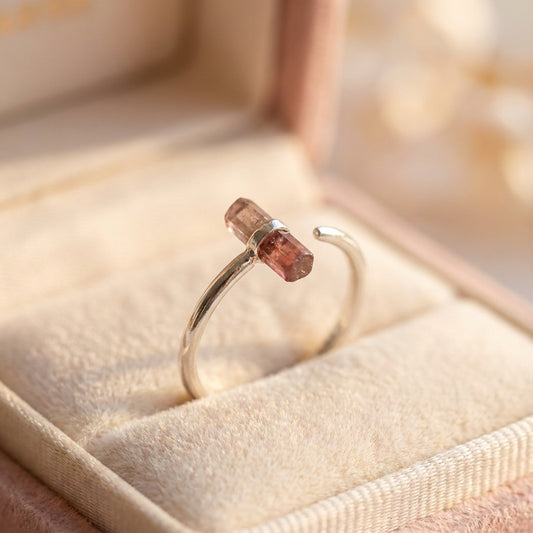 Vintage Orange Glass Open Ring