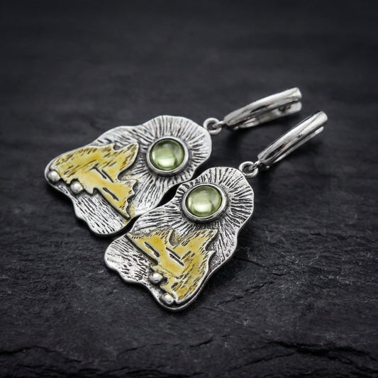 Vintage Owl Stone Earrings 78320789