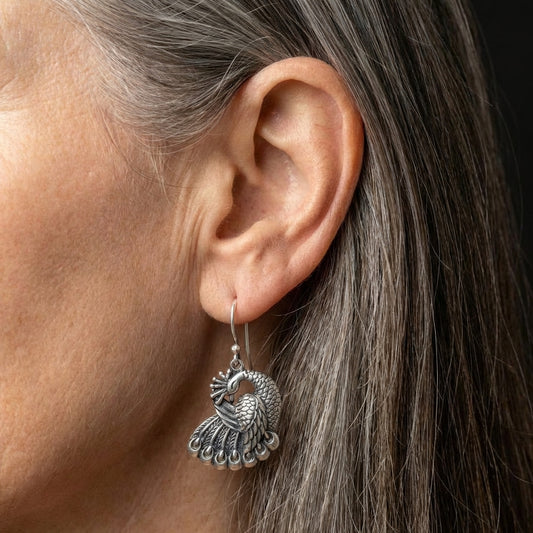 Vintage Peacock Earrings