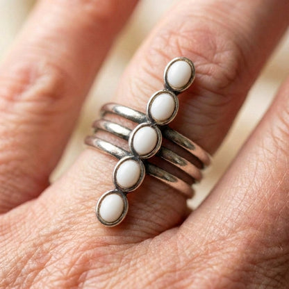 Vintage Pearl Cross Ring