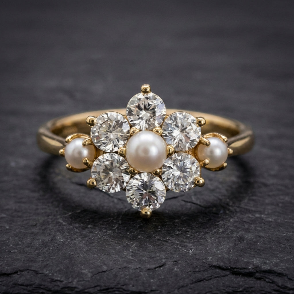 Vintage Pearl Diamond Ring 13141199