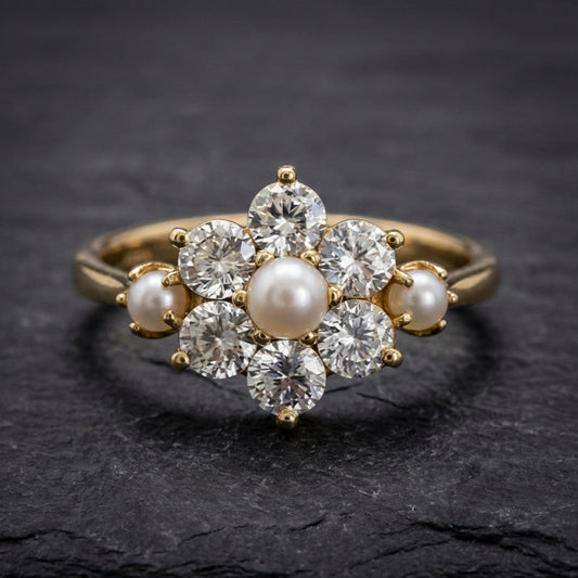 Vintage Pearl Diamond Ring 13141199