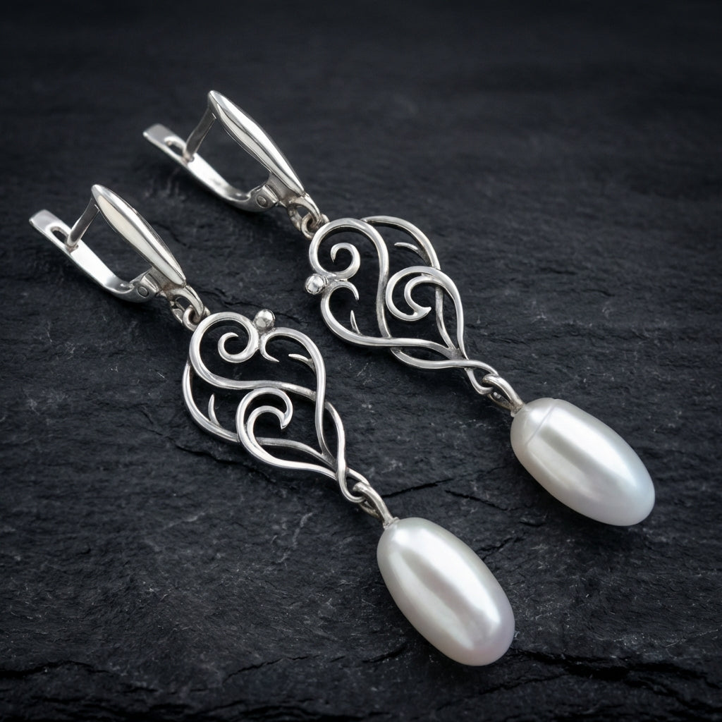 Vintage Pearl Elegant Earrings