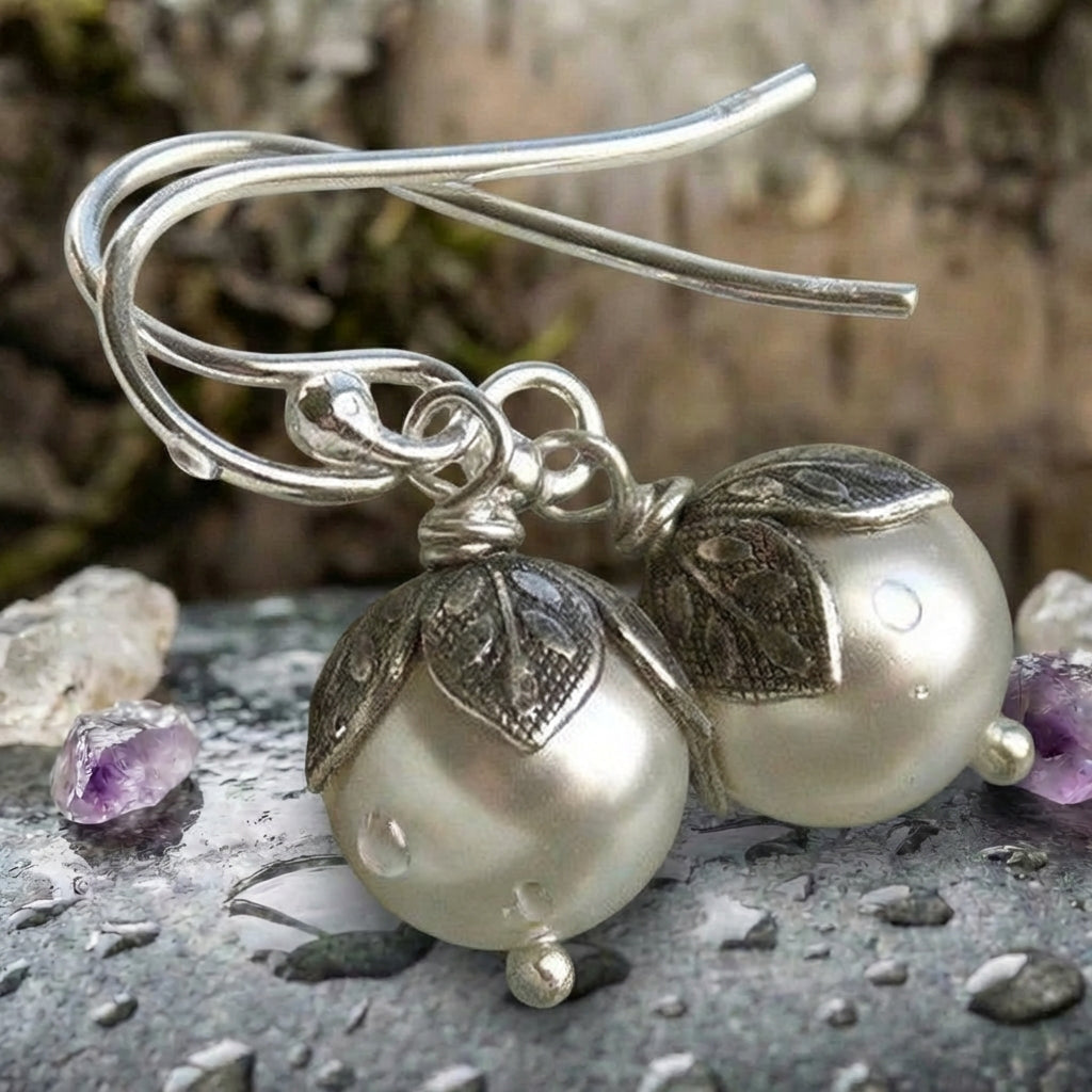 Vintage Pearl Flower Earrings