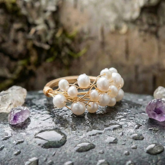 Vintage Pearl Nest Ring
