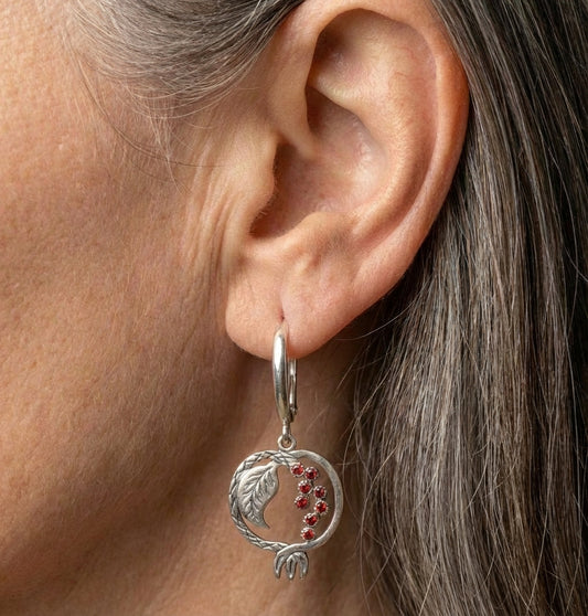 Vintage Pomegranate Earrings