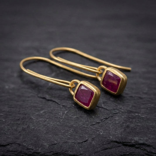 Vintage Purple Stone Earrings 72283530