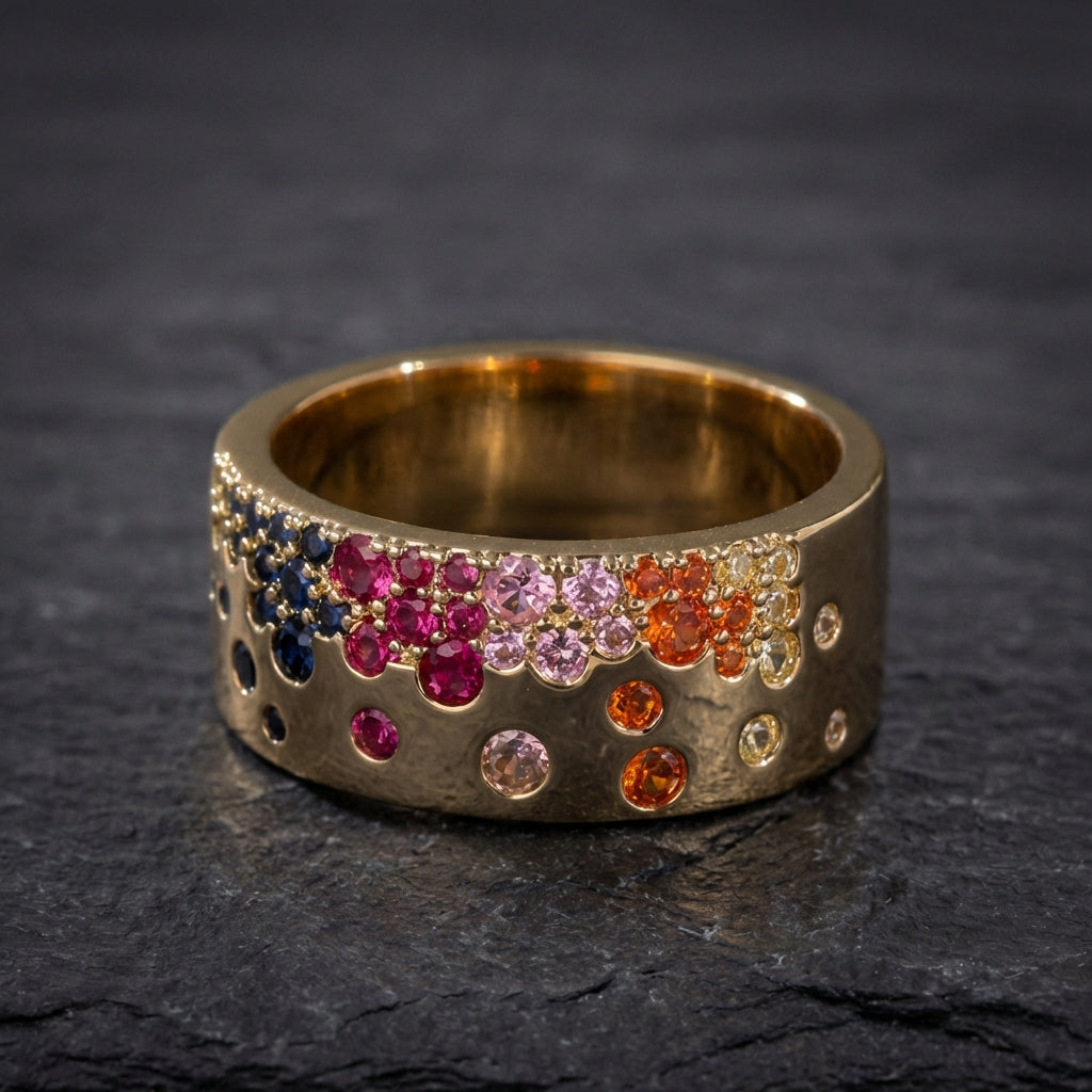 Vintage Rainbow Gemstone Ring 54909883