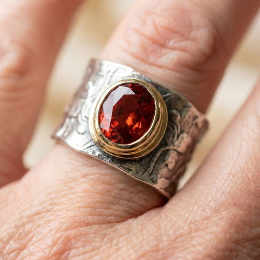 Vintage Red Crystal Ring