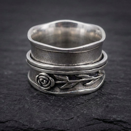 Vintage Rose Silver Ring 83599413
