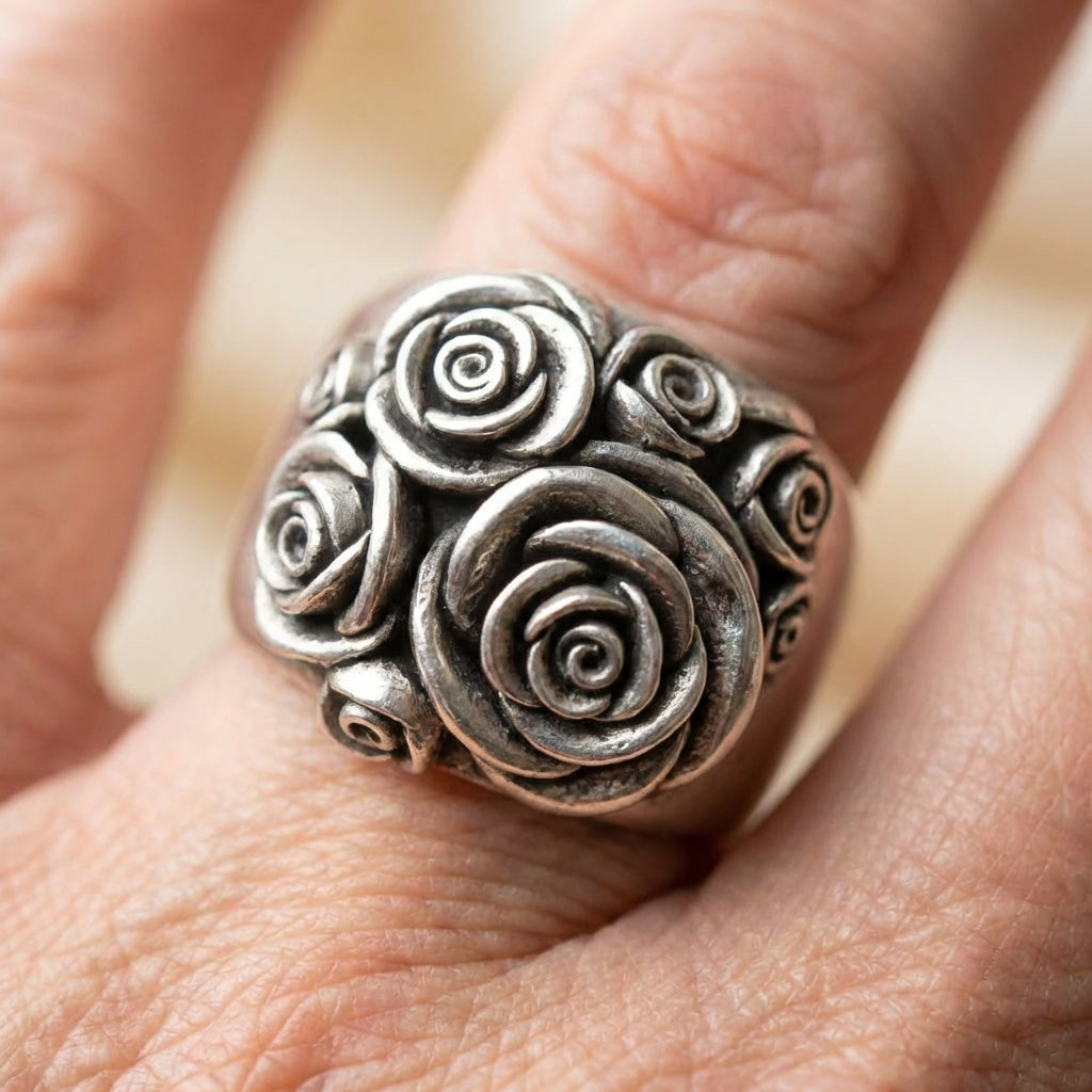 Vintage Rose Statement Ring