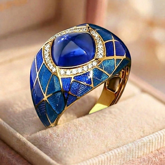Vintage Royal Blue Radiance Ring