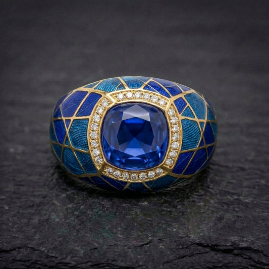Vintage Royal Blue Radiance Ring