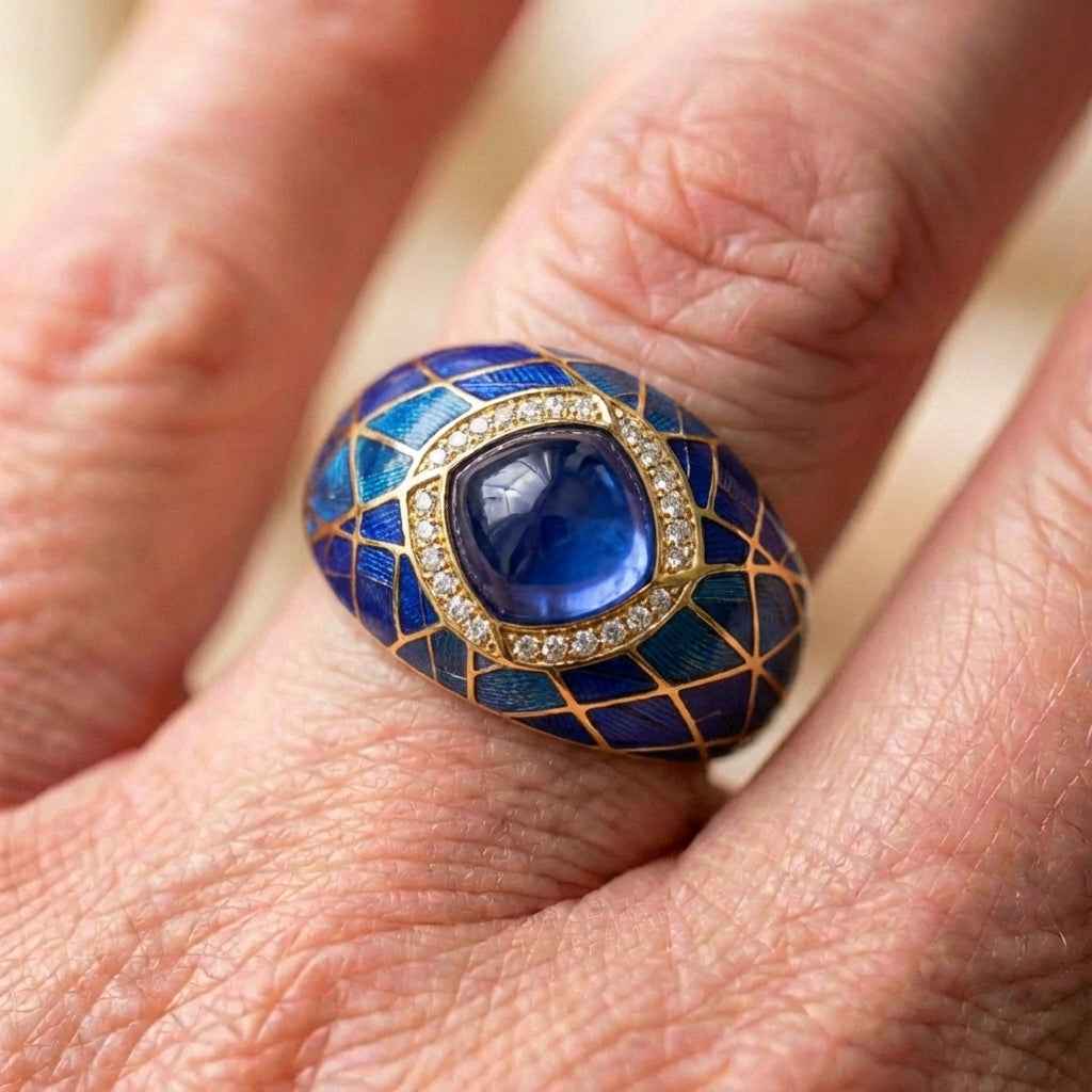 Vintage Royal Blue Radiance Ring
