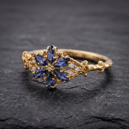 Vintage Sapphire Snowflake Ring 33275098