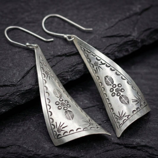 Vintage Silver Boho Earrings 67094281