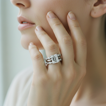 Vintage Silver Bright Layer Ring