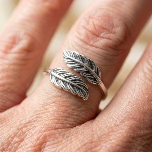Vintage Silver Feather Ring