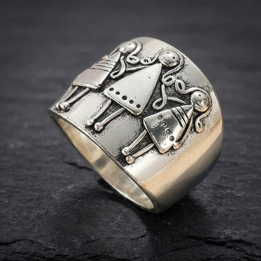 Vintage Silver Figure Ring 48353563