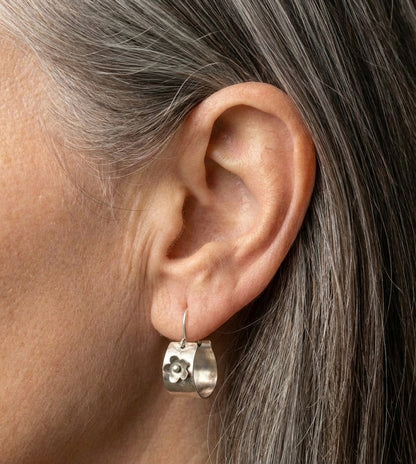 Vintage Silver Flower Earrings