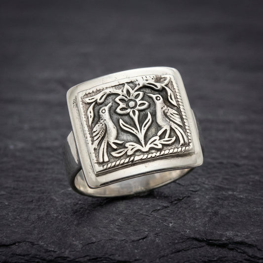 Vintage Silver Flower Ring 81667691