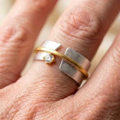 Vintage Silver Gold Ring