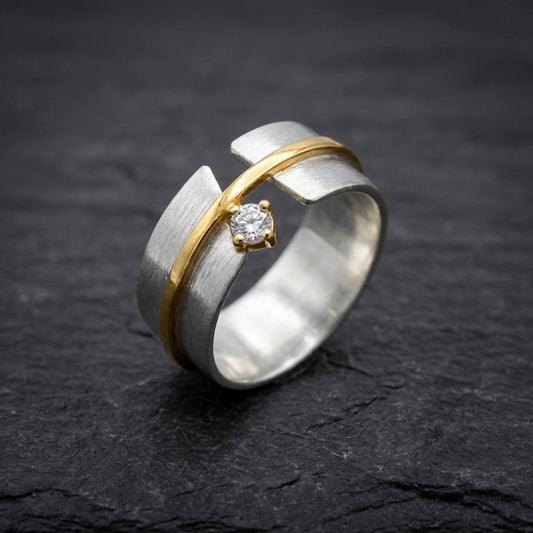 Vintage Silver Gold Ring 29546875