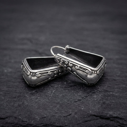 Vintage Silver Hoop Earrings 39435323