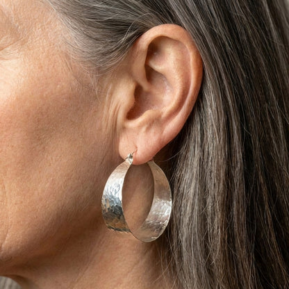 Vintage Silver Hoop Earrings