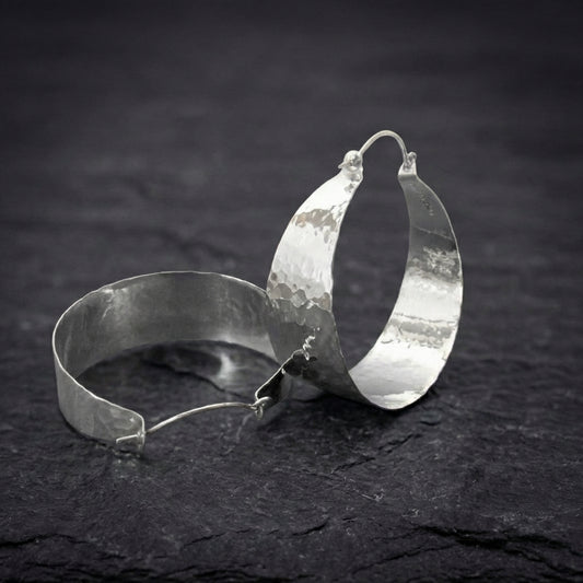 Vintage Silver Hoop Earrings 80908835