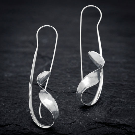 Vintage Silver Irregular Dangling Earrings