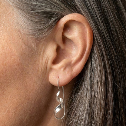 Vintage Silver Irregular Dangling Earrings