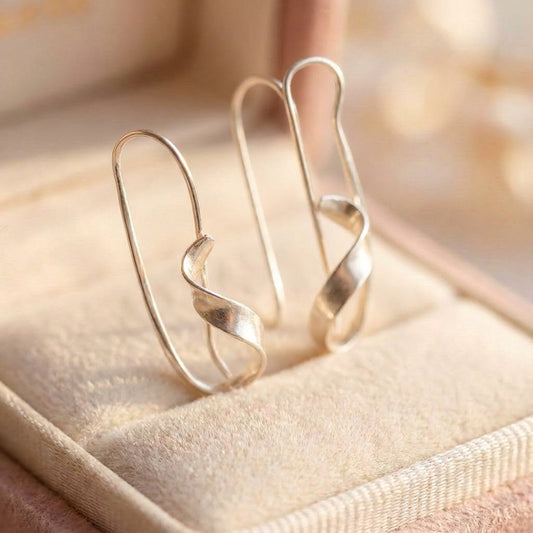 Vintage Silver Irregular Dangling Earrings