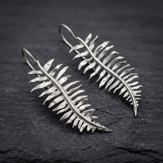 Vintage Silver Leaf Earrings 73597101