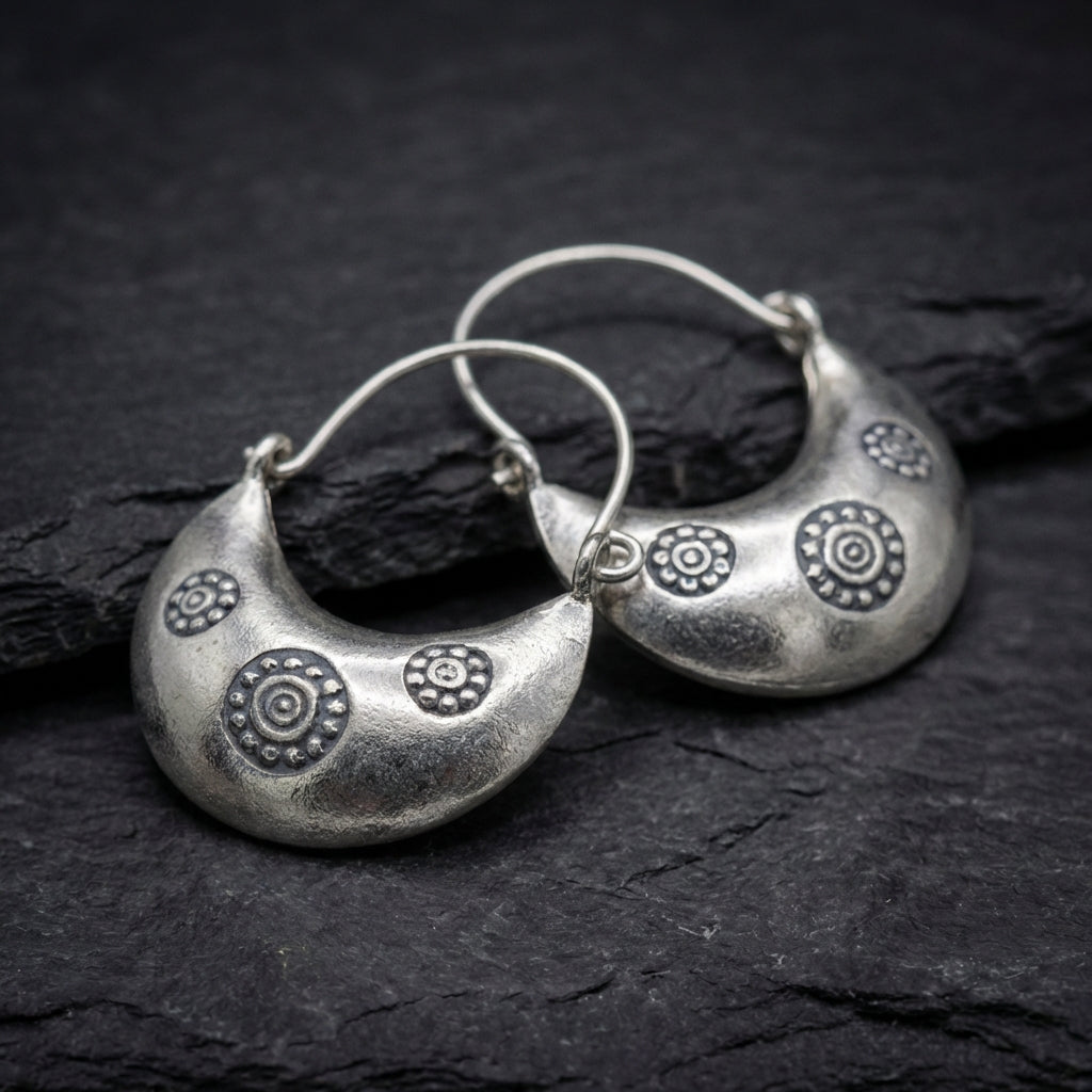 Vintage Silver Spiral Earrings 53460823