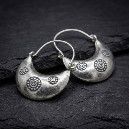 Vintage Silver Spiral Earrings 53460823