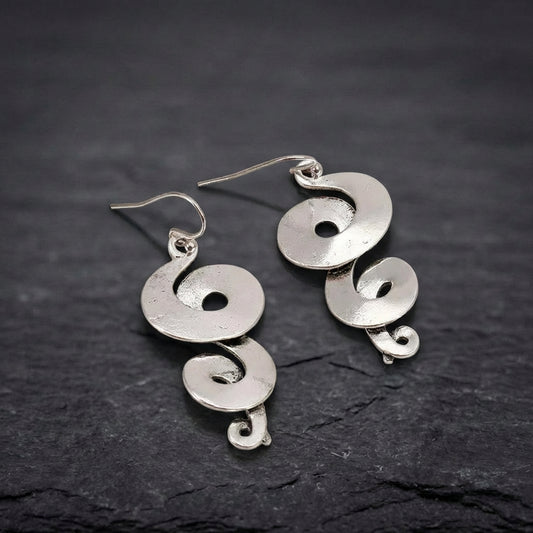 Vintage Silver Spiral Earrings 84365520