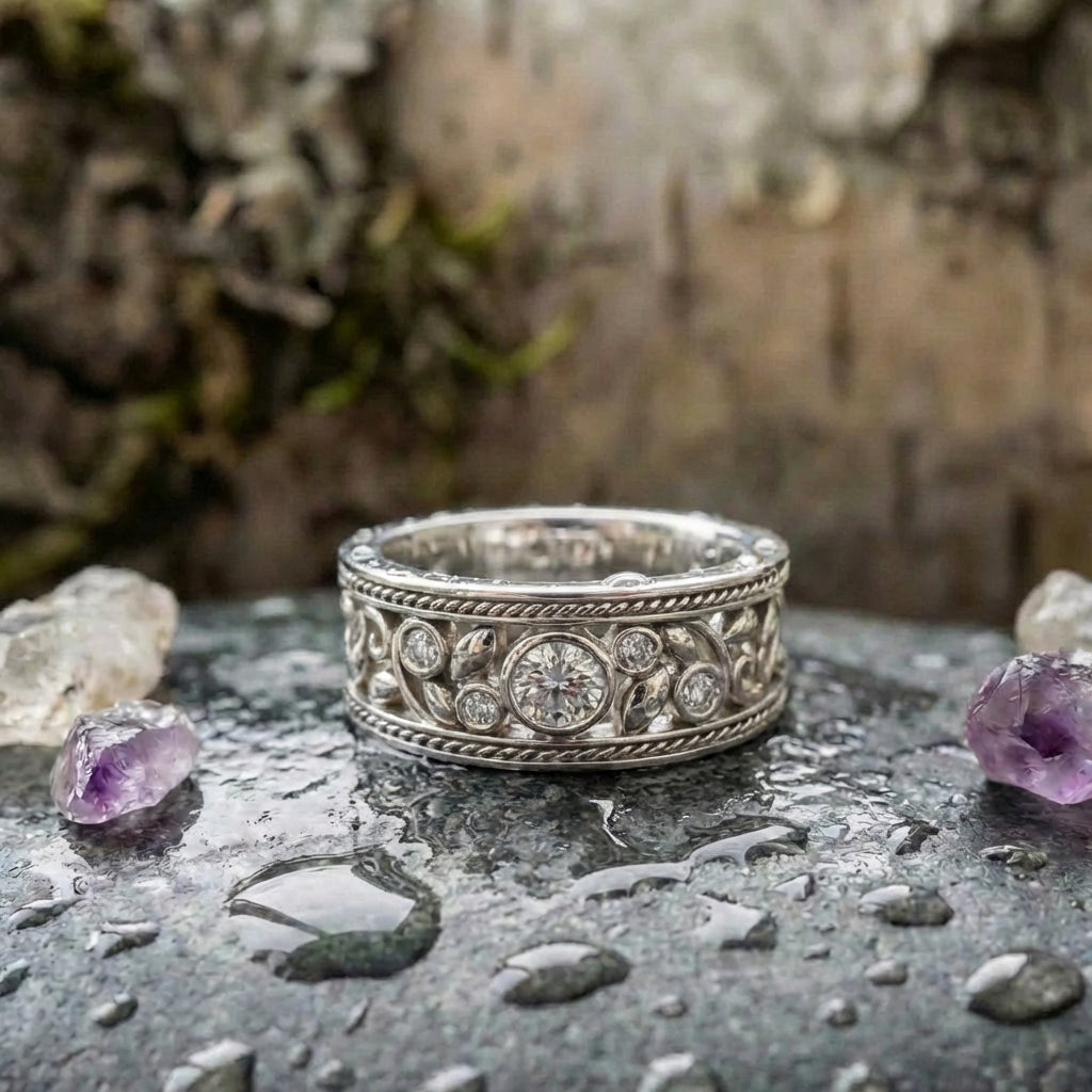 Vintage Silver & Zirconia Ring
