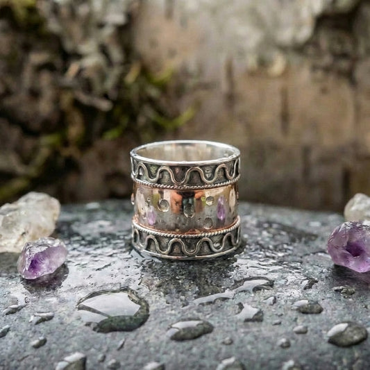 Vintage Silvered Form Ring